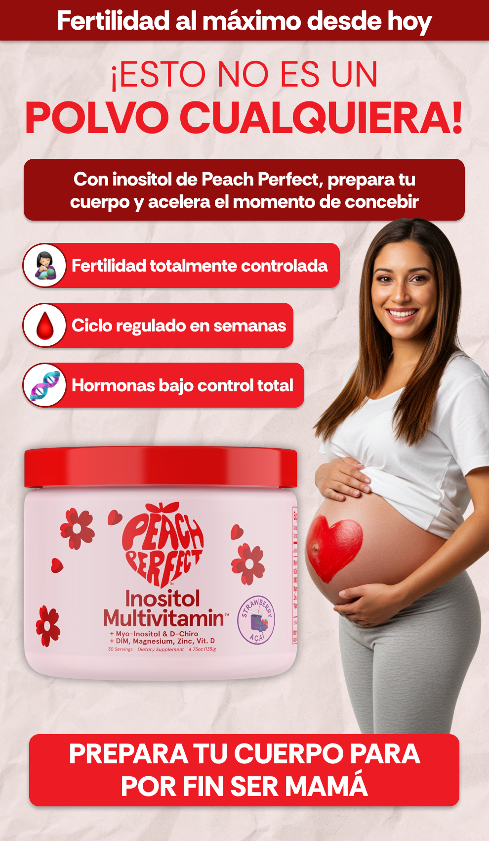Inositol Peach Perfect™ - Ábrele la puerta a la maternidad